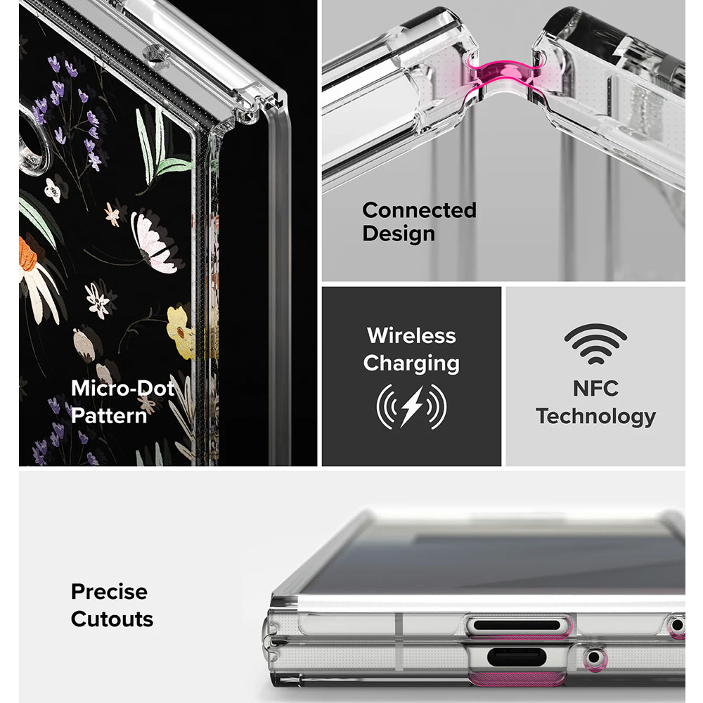Picture of Samsung Galaxy Z Fold 7 Case | Ringke Fusion Design Protection Case with Strap Hole for Samsung Galaxy Z Fold 7 (Dry Flower)