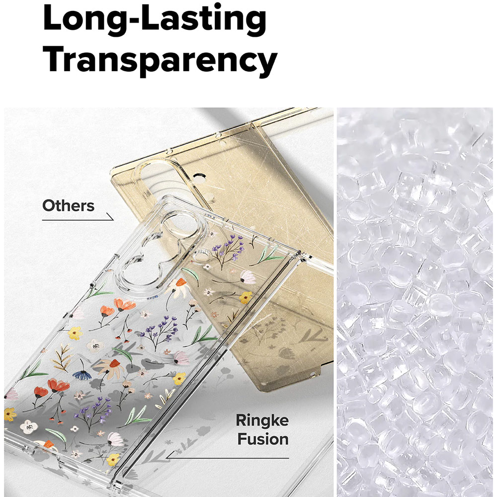 Picture of Samsung Galaxy Z Fold 7 Case | Ringke Fusion Design Protection Case with Strap Hole for Samsung Galaxy Z Fold 7 (Dry Flower)