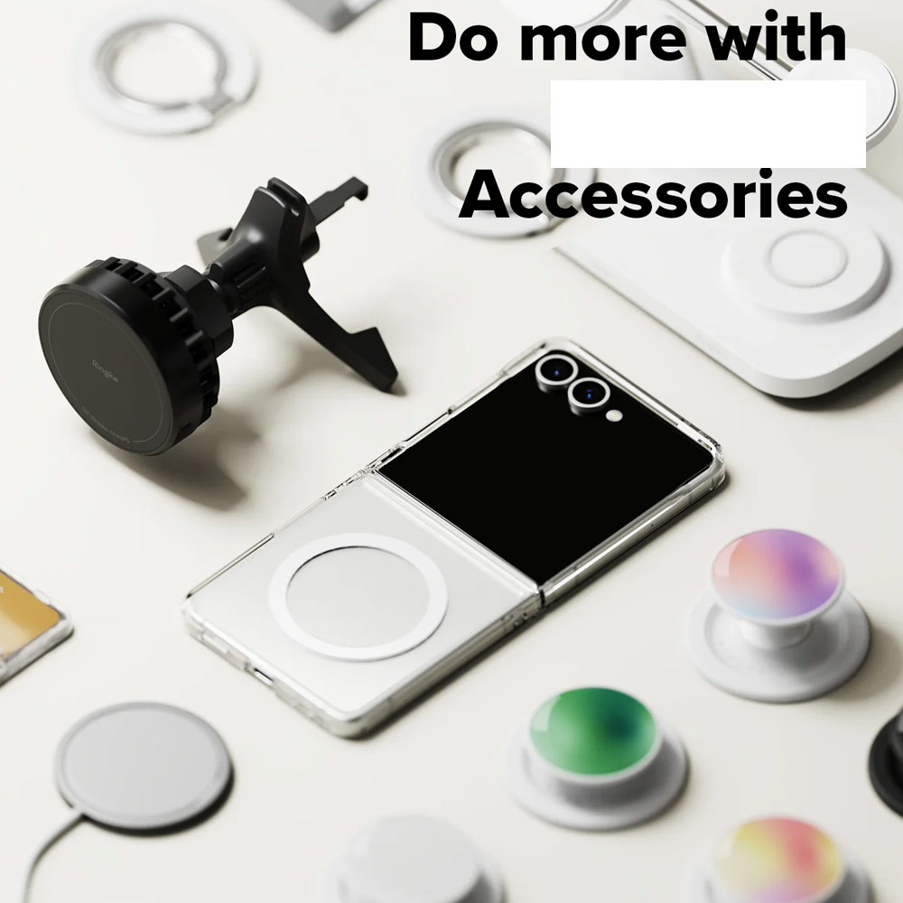 Picture of Samsung Galaxy Z Flip 7 Case | Ringke Fusion Magnetic Protection Case with Strap Hole for Samsung Galaxy Z Flip 7 (Clear)