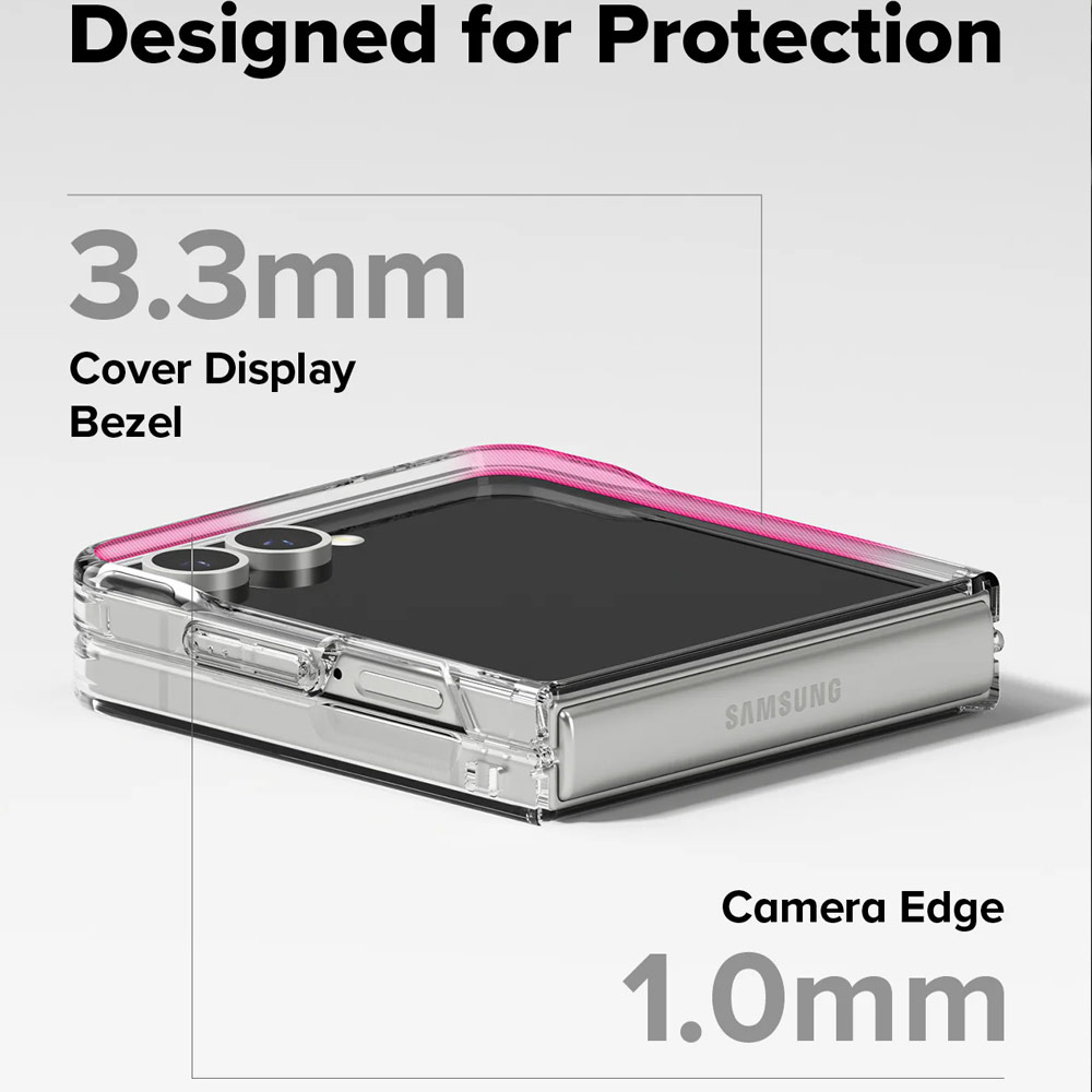 Picture of Samsung Galaxy Z Flip 7 Case | Ringke Fusion Magnetic Protection Case with Strap Hole for Samsung Galaxy Z Flip 7 (Clear)