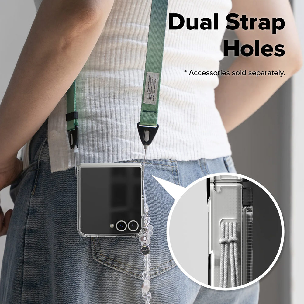 Picture of Samsung Galaxy Z Flip 7 Case | Ringke Fusion Magnetic Protection Case with Strap Hole for Samsung Galaxy Z Flip 7 (Clear)