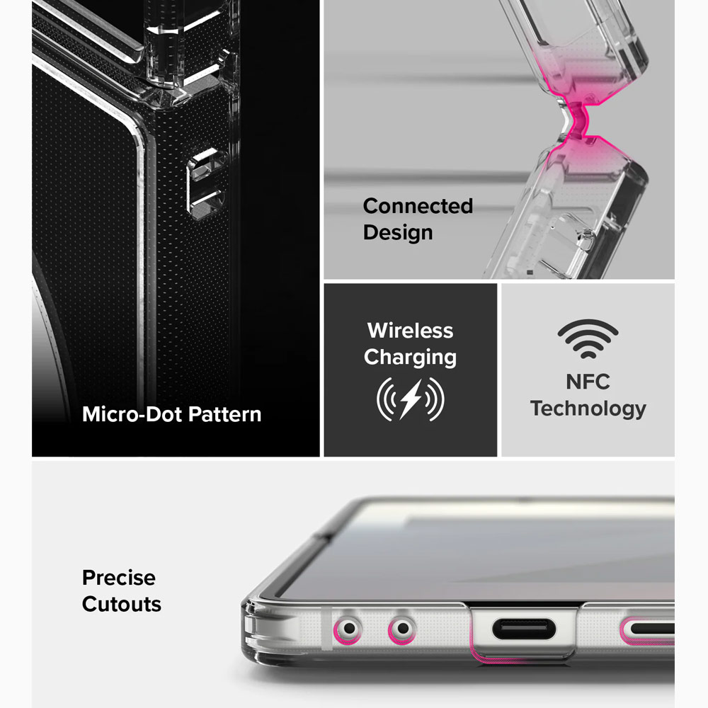 Picture of Samsung Galaxy Z Flip 7 Case | Ringke Fusion Magnetic Protection Case with Strap Hole for Samsung Galaxy Z Flip 7 (Clear)