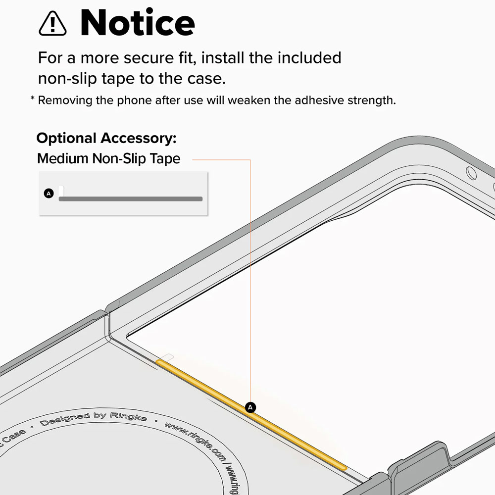 Picture of Samsung Galaxy Z Flip 7 Case | Ringke Fusion Magnetic Protection Case with Strap Hole for Samsung Galaxy Z Flip 7 (Clear)