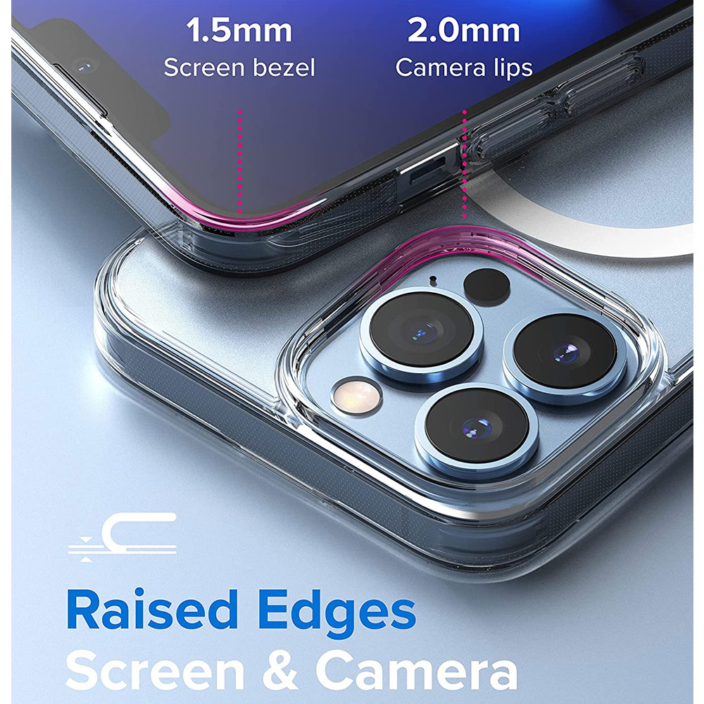 Picture of Apple iPhone 13 Pro Max 6.7 Case | Ringke Fusion Magnetic Matte Protection Case Magsafe Compatible for Apple iPhone 13 Pro Max 6.7 (Matte Clear)