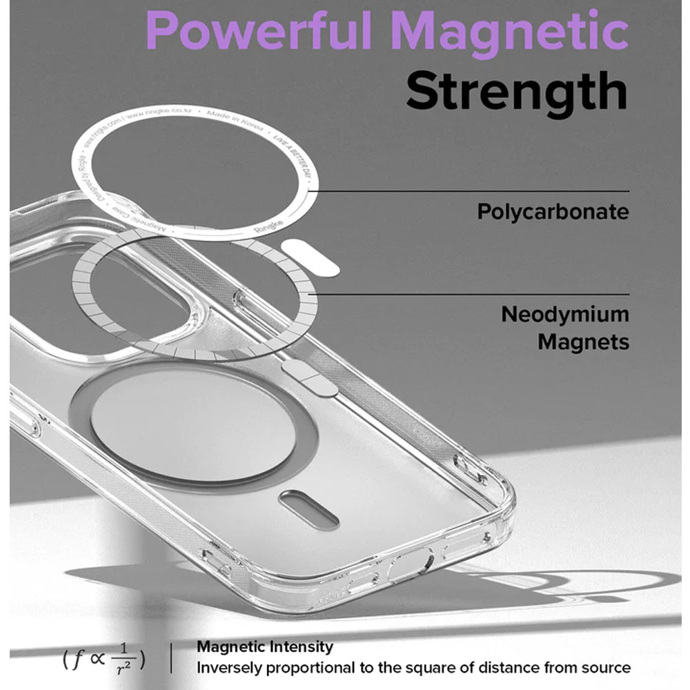Picture of Apple iPhone 14 Pro Max 6.7 Case | Ringke Fusion Magnetic Matte Protection Case Magsafe Compatible for Apple iPhone 14 Pro Max 6.7 (Matte Clear)