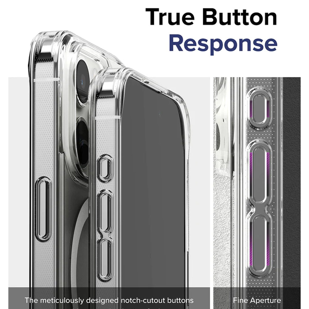 Picture of Apple iPhone 15 Pro 6.1 Case | Ringke Fusion Magnetic Slim Drop Protection Case Magsafe Compatible for Apple iPhone 15 Pro 6.1 Clear)