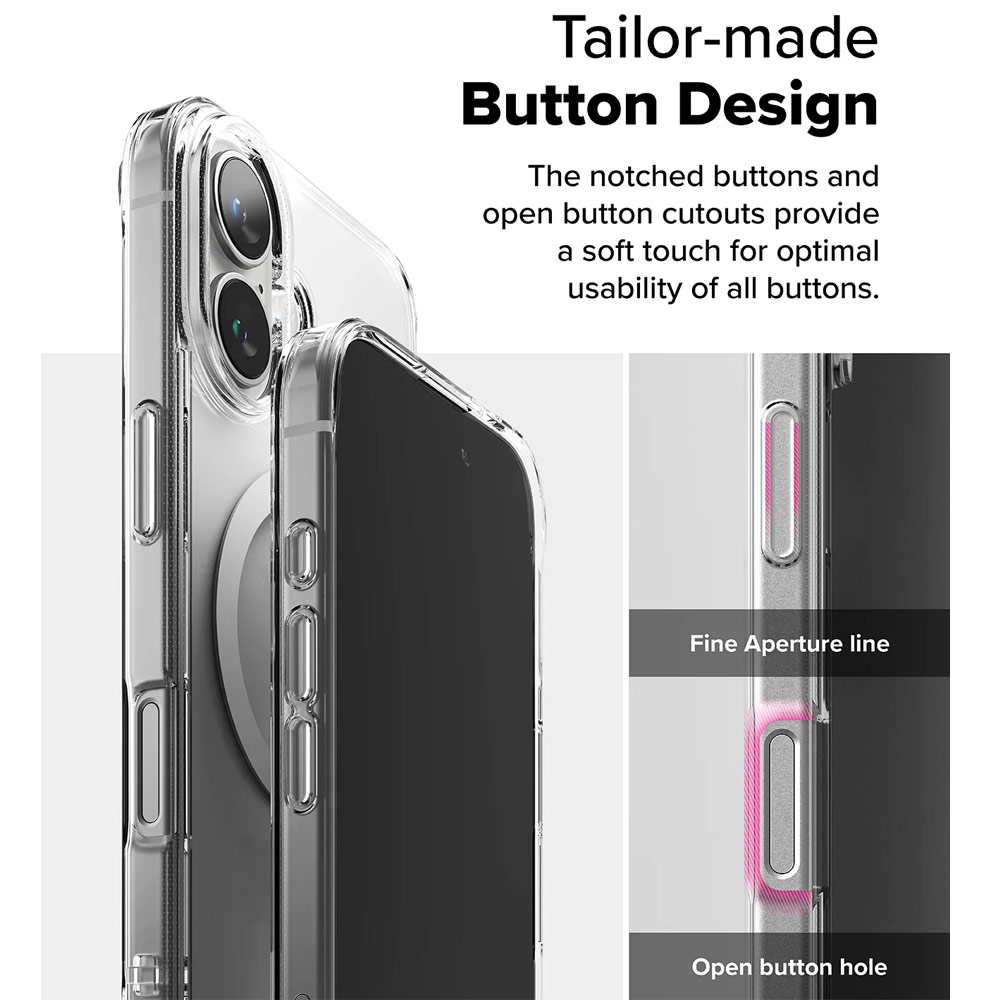 Picture of Apple iPhone 16 6.1 Case | Ringke Fusion Magnetic Slim Drop Protection Case Magsafe Compatible for  iPhone 16 6.1 (Clear)