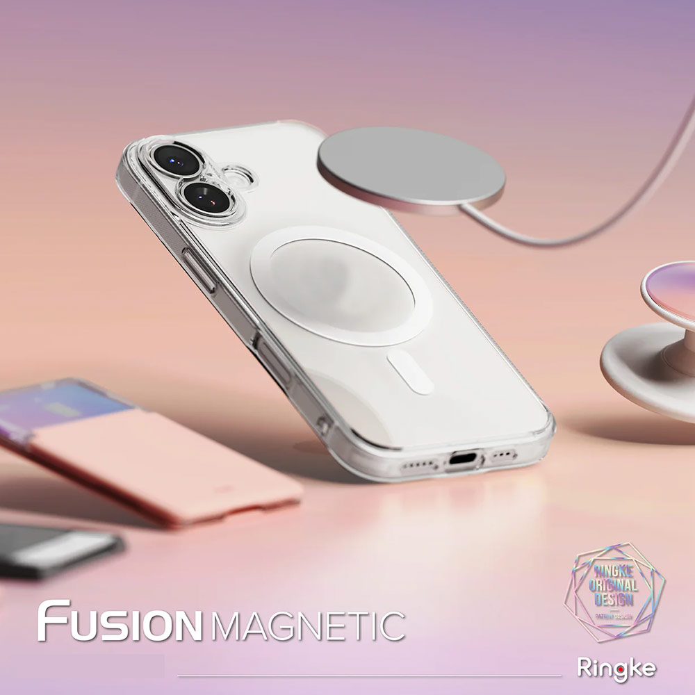 Picture of Apple iPhone 17 6.3 Case | Ringke Fusion Magnetic Slim Drop Protection Case Magsafe Compatible for  iPhone 17 6.3 (Clear)