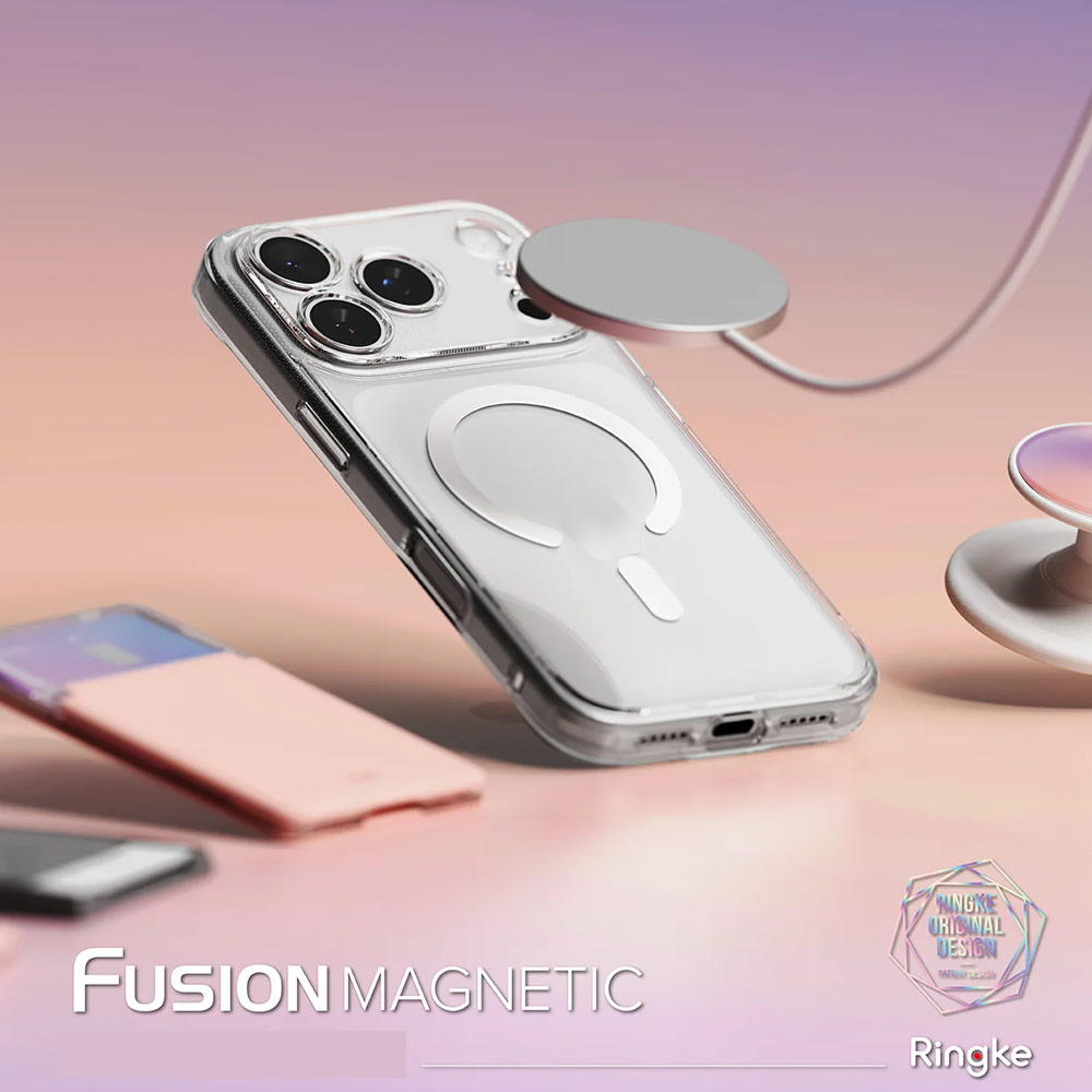 Picture of Apple iPhone 17 Pro 6.3 Case | Ringke Fusion Magnetic Slim Drop Protection Case Magsafe Compatible for iPhone 17 Pro 6.3 (Clear)