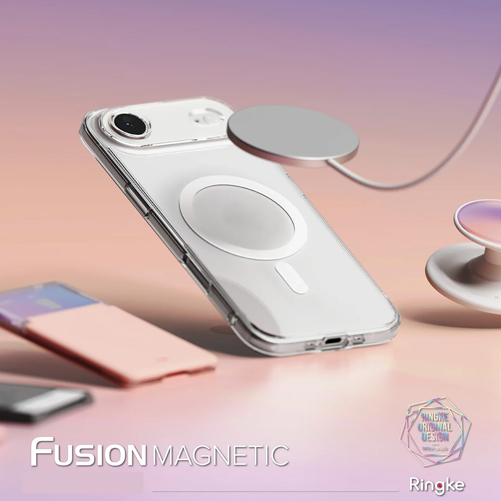 Picture of Apple iPhone Air 6.5 Case | Ringke Fusion Magnetic Slim Drop Protection Case Magsafe Compatible for  iPhone Air 6.5 (Clear)