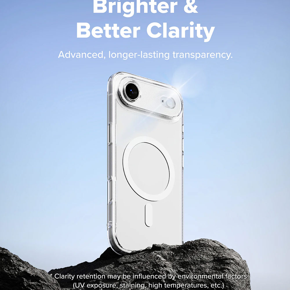 Picture of Apple iPhone Air 6.5 Case | Ringke Fusion Magnetic Slim Drop Protection Case Magsafe Compatible for  iPhone Air 6.5 (Clear)