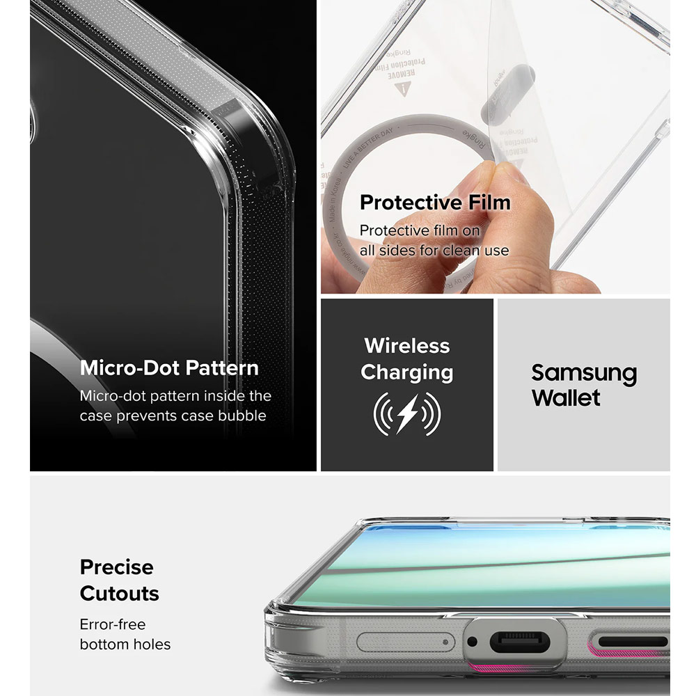 Picture of Samsung Galaxy S25 Plus Case | Ringke Fusion Magnetic Transparent Protection Case for Samsung Galaxy S25 Plus (Matte)