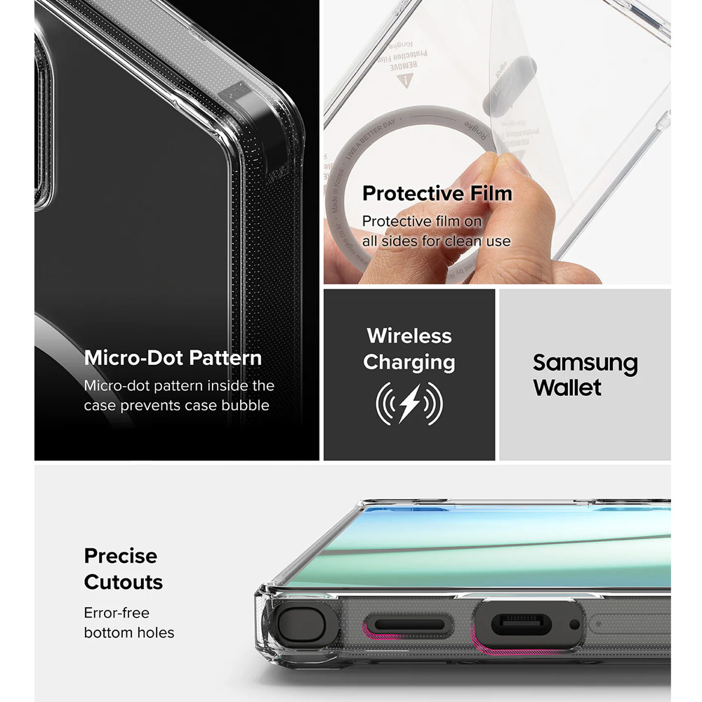 Picture of Samsung Galaxy S25 Ultra Case | Ringke Fusion Magnetic Transparent Protection Case for Samsung Galaxy S25 Ultra (Matte)