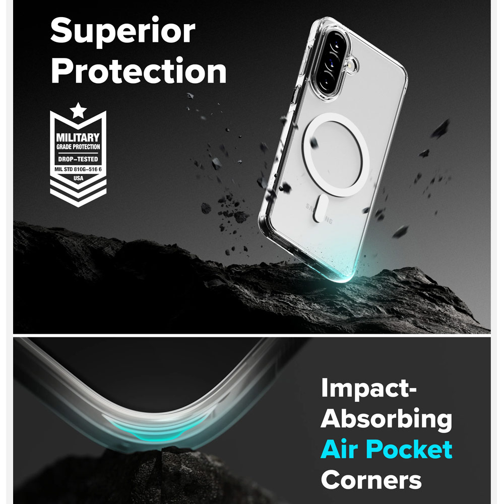 Picture of Samsung Galaxy A57 Case | Ringke Fusion Magnetic Transparent Hybrid Protection Case for Samsung Galaxy A57 (Matte)