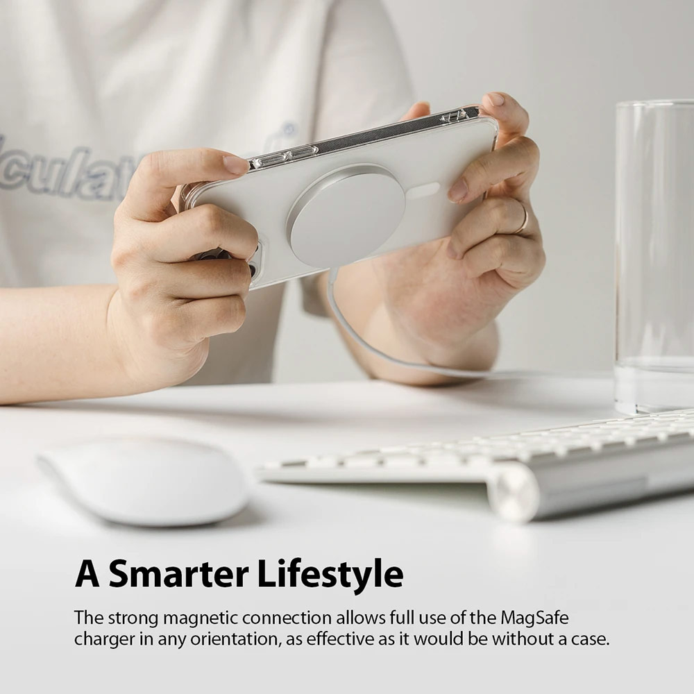 Picture of Apple iPhone 12 6.1 Case | Ringke Fusion Magnetic Protection Case for iPhone 12 iPhone 12 Pro 6.1 (Matte Clear)