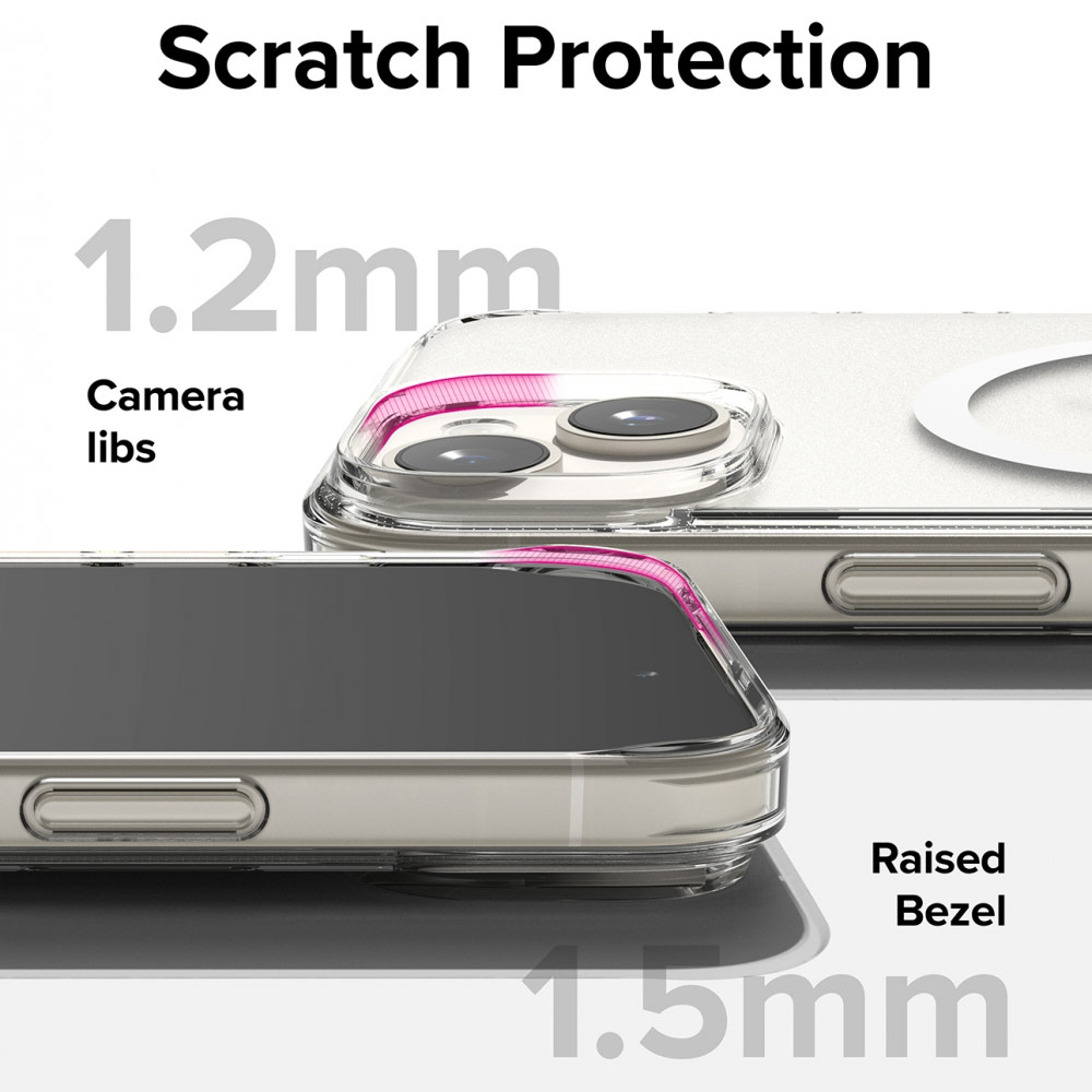 Picture of Apple iPhone 15 6.1 Case | Ringke Fusion Magnetic Matte Slim Drop Protection Case Magsafe Compatible for Apple iPhone 15 6.1 (Matte Clear)