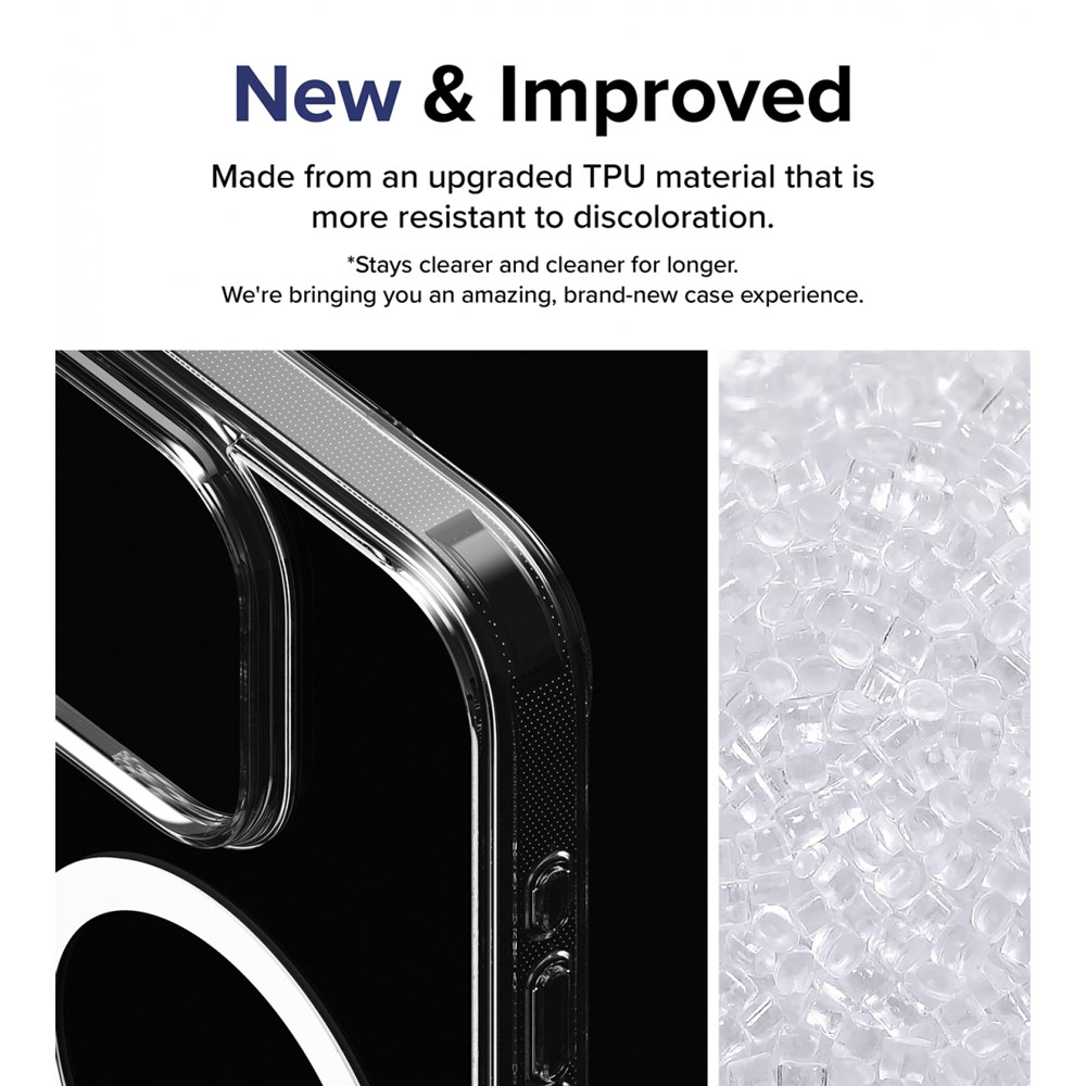 Picture of Apple iPhone 15 Pro 6.1 Case | Ringke Fusion Magnetic Matte Slim Drop Protection Case Magsafe Compatible for Apple iPhone 15 Pro 6.1 (Matte Clear)