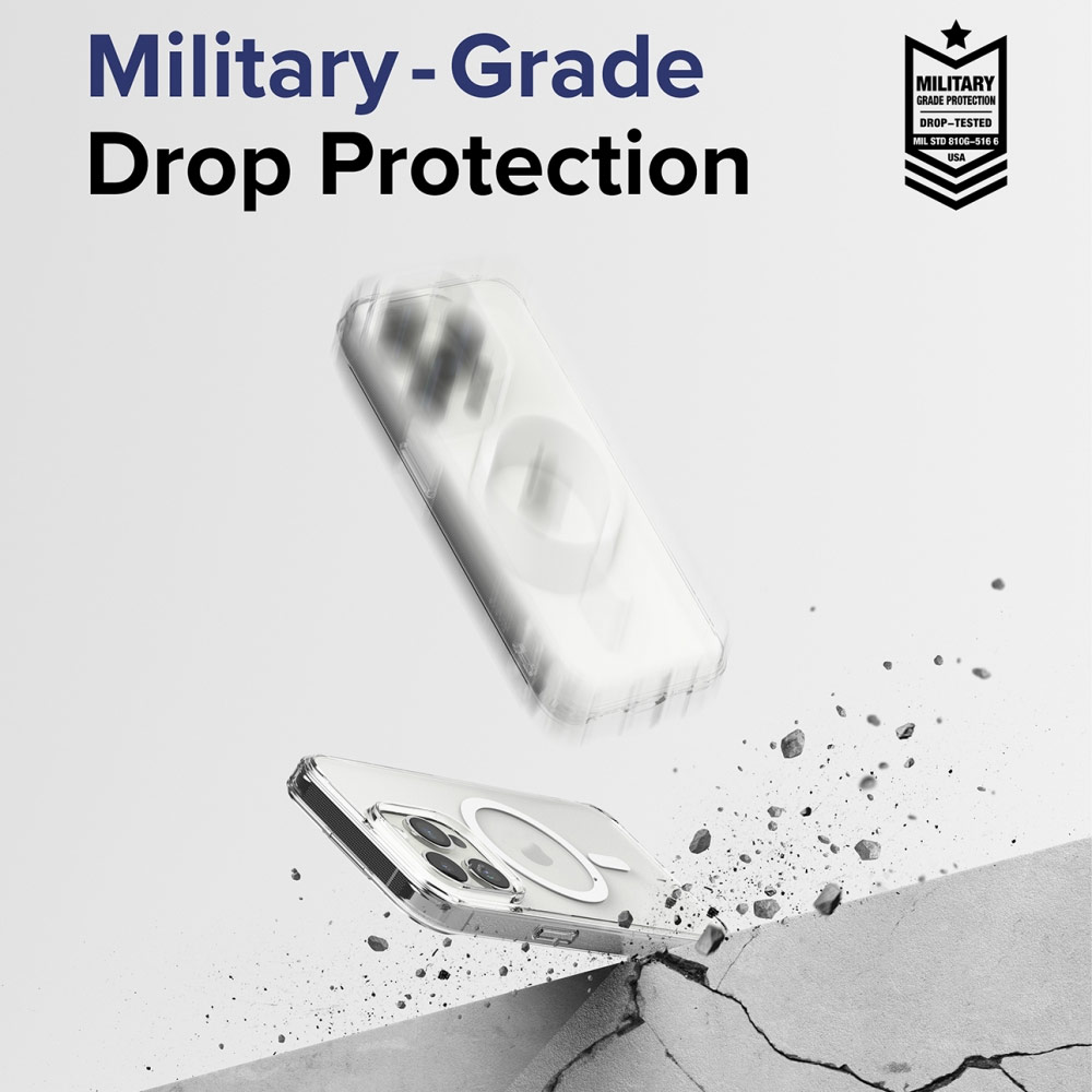 Picture of Apple iPhone 15 Pro 6.1 Case | Ringke Fusion Magnetic Matte Slim Drop Protection Case Magsafe Compatible for Apple iPhone 15 Pro 6.1 (Matte Clear)