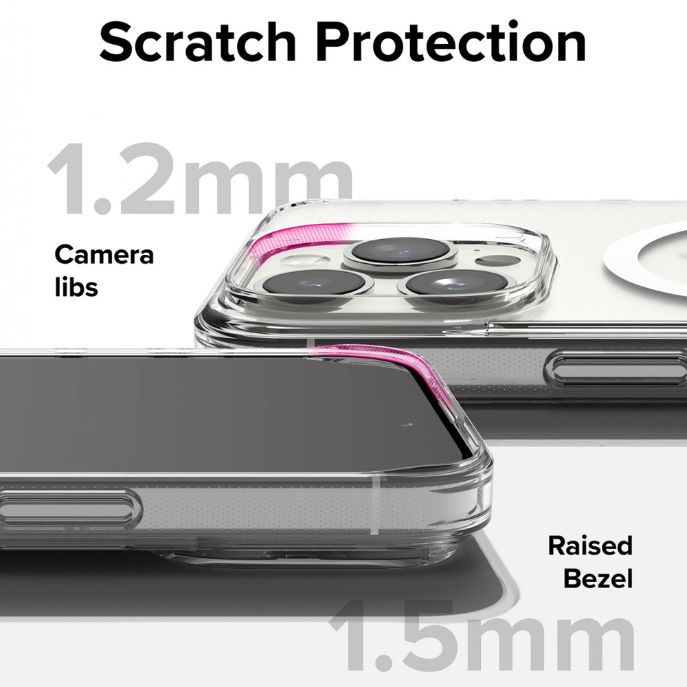 Picture of Apple iPhone 15 Pro 6.1 Case | Ringke Fusion Magnetic Matte Slim Drop Protection Case Magsafe Compatible for Apple iPhone 15 Pro 6.1 (Matte Clear)