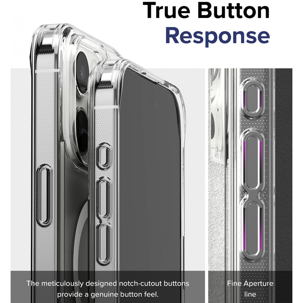 Picture of Apple iPhone 15 Pro 6.1 Case | Ringke Fusion Magnetic Matte Slim Drop Protection Case Magsafe Compatible for Apple iPhone 15 Pro 6.1 (Matte Clear)