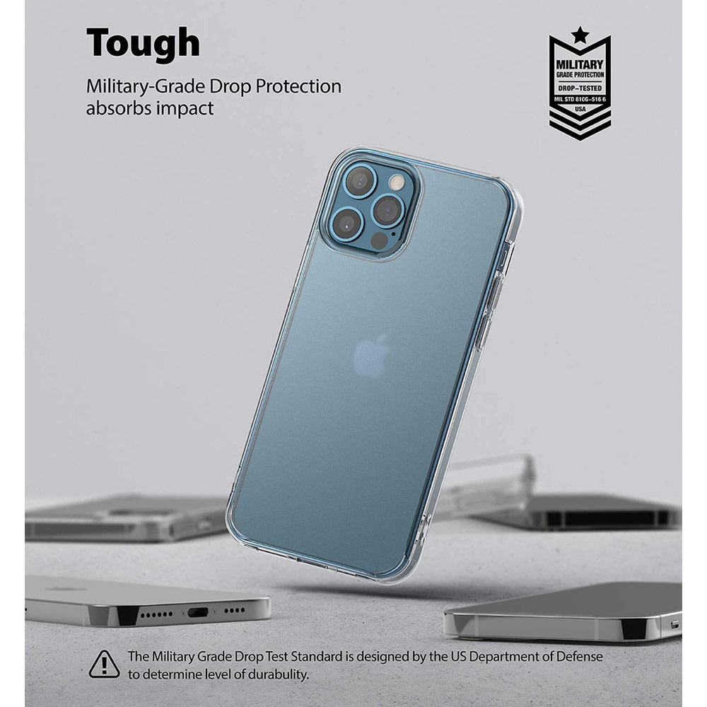Picture of Apple iPhone 12 6.1 Case | Ringke Fusion Matte Protection Case for Apple iPhone 12 iPhone 12 Pro 6.1 (Matte Clear)