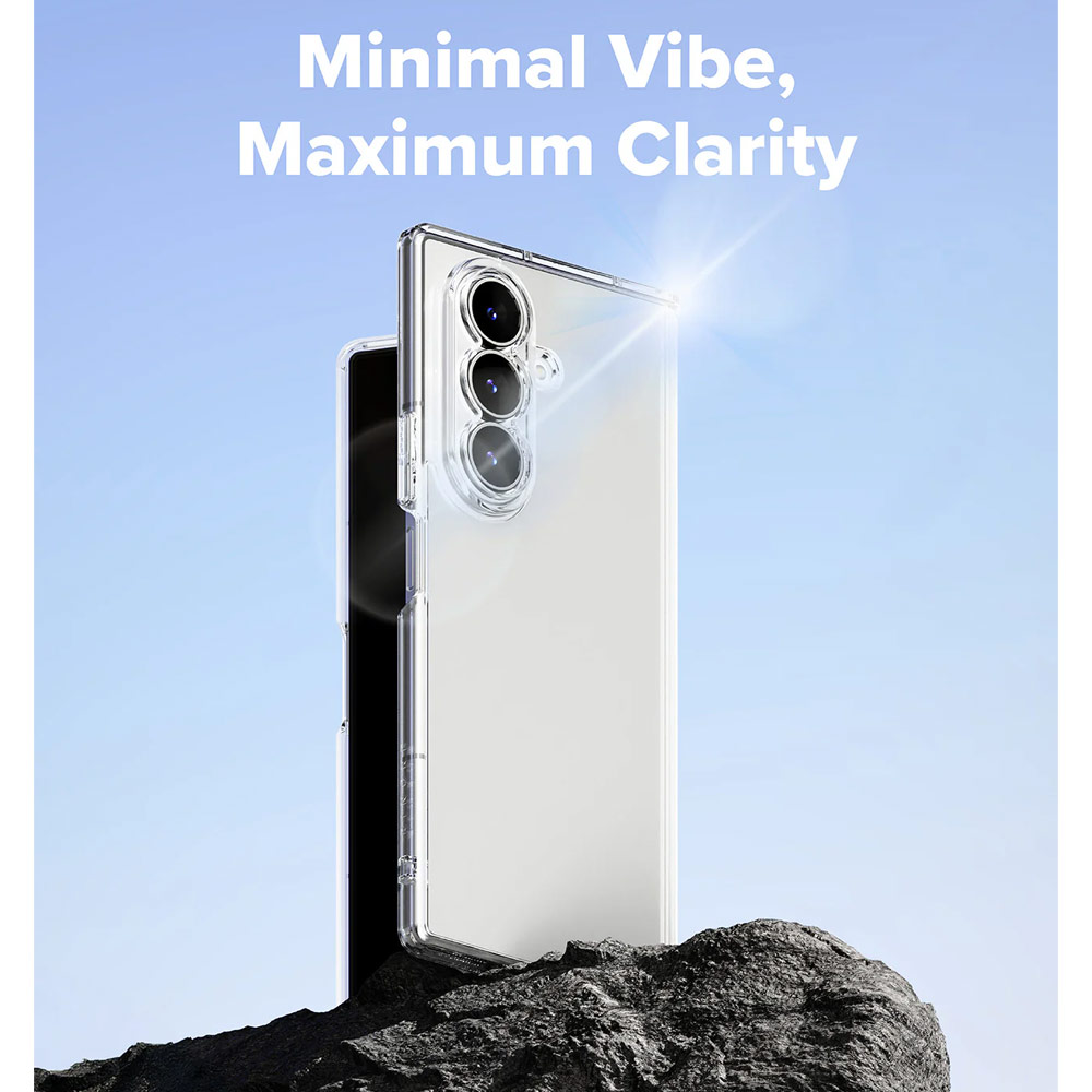 Picture of Samsung Galaxy Z Fold 7 Case | Ringke Fusion Protection Case with Strap Hole for Samsung Galaxy Z Fold 7 (Clear)