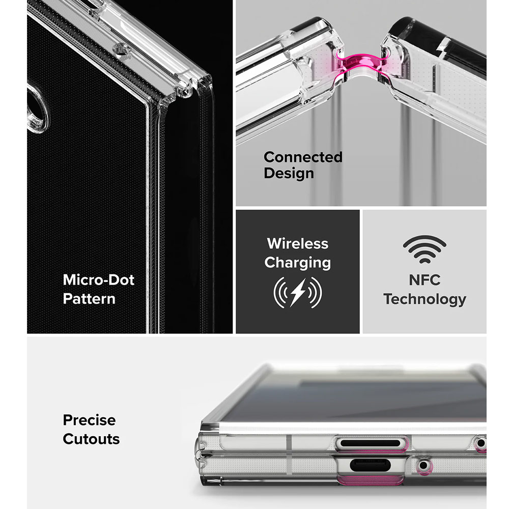 Picture of Samsung Galaxy Z Fold 7 Case | Ringke Fusion Protection Case with Strap Hole for Samsung Galaxy Z Fold 7 (Clear)