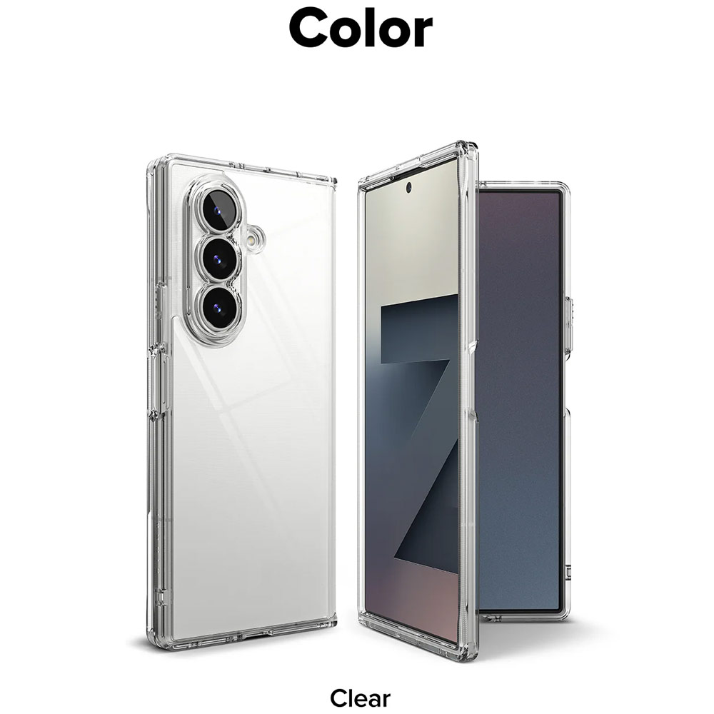 Picture of Samsung Galaxy Z Fold 7 Case | Ringke Fusion Protection Case with Strap Hole for Samsung Galaxy Z Fold 7 (Clear)