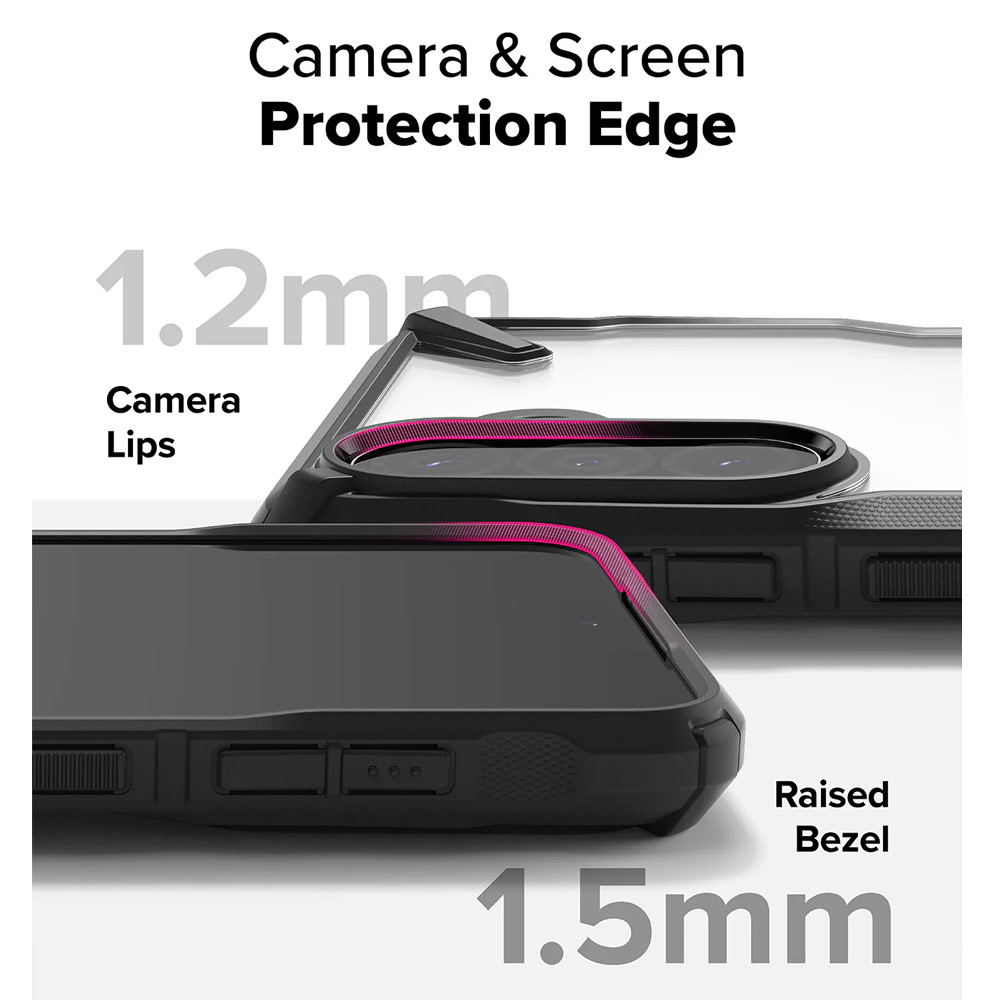 Picture of Samsung Galaxy A36 Case | Ringke Fusion X Bumper Frame Hybrid Protection Case for Samsung Galaxy A36 A56 (Black)