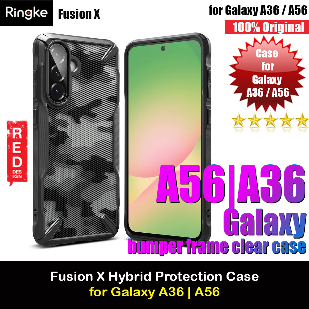 Picture of Ringke Fusion X Bumper Frame Hybrid Protection Case for Samsung Galaxy A36 A56 (Camo Black) Samsung Galaxy A36- Samsung Galaxy A36 Cases, Samsung Galaxy A36 Covers, iPad Cases and a wide selection of Samsung Galaxy A36 Accessories in Malaysia, Sabah, Sarawak and Singapore 