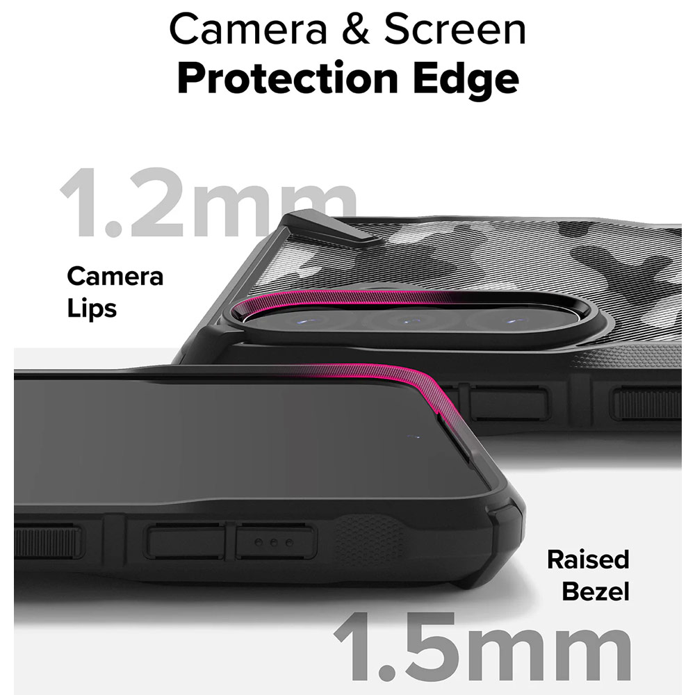 Picture of Samsung Galaxy A36 Case | Ringke Fusion X Bumper Frame Hybrid Protection Case for Samsung Galaxy A36 A56 (Camo Black)