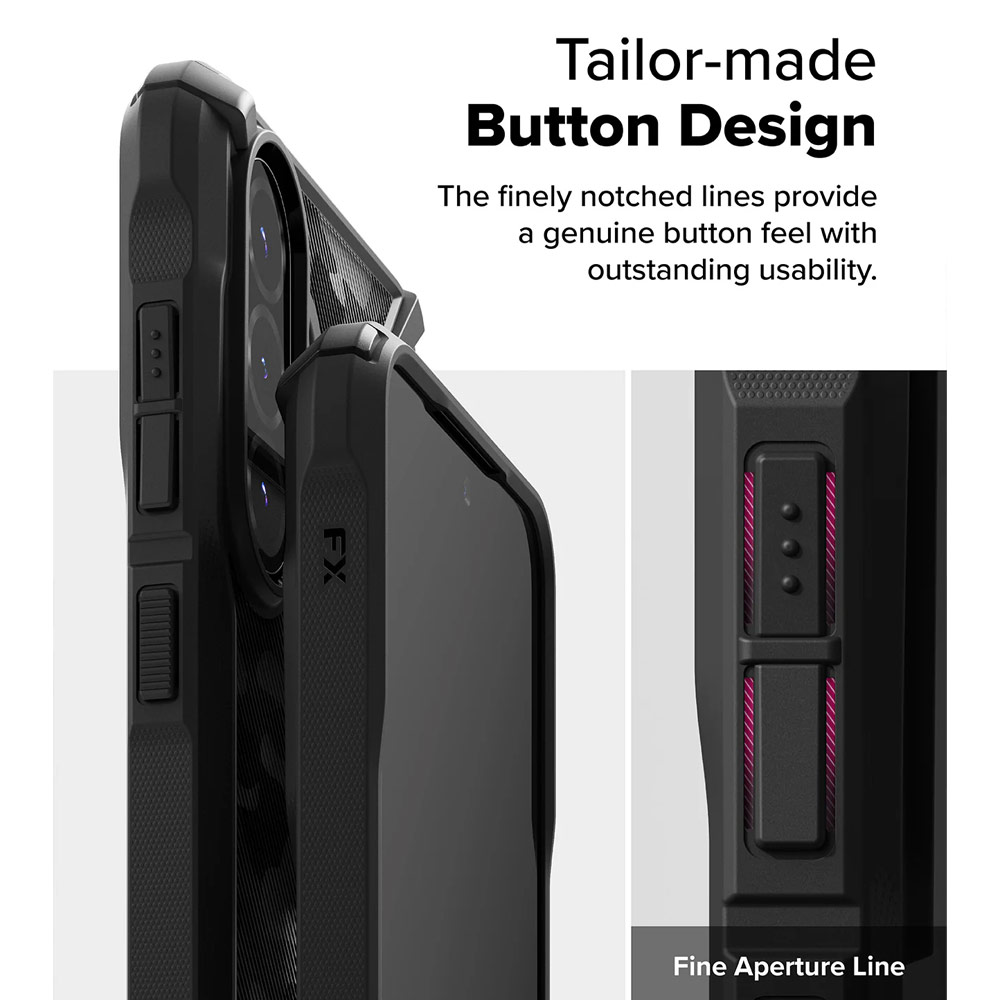 Picture of Samsung Galaxy A36 Case | Ringke Fusion X Bumper Frame Hybrid Protection Case for Samsung Galaxy A36 A56 (Camo Black)