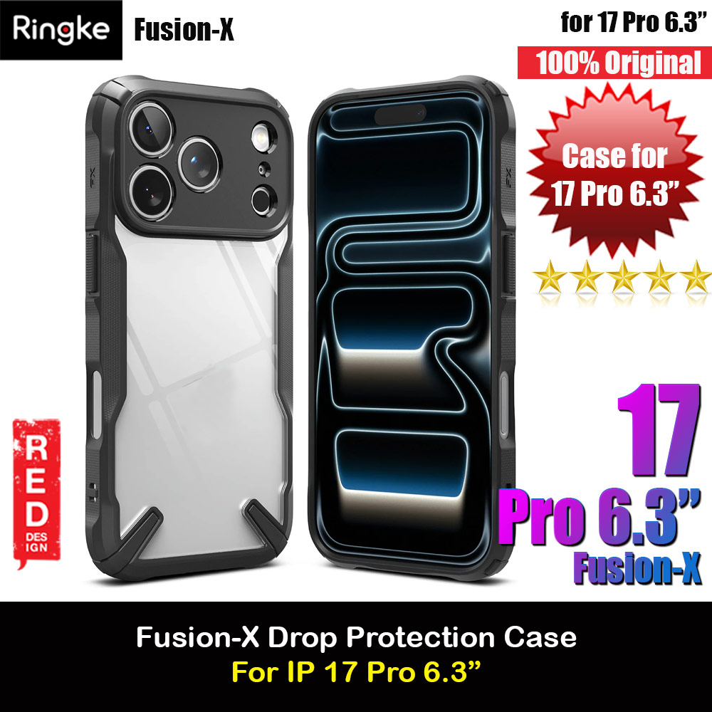 Picture of Ringke Fusion X Rugged Bumper Drop Protection Case for iPhone 17 Pro 6.3 (Black) Apple iPhone 17 Pro 6.3- Apple iPhone 17 Pro 6.3 Cases, Apple iPhone 17 Pro 6.3 Covers, iPad Cases and a wide selection of Apple iPhone 17 Pro 6.3 Accessories in Malaysia, Sabah, Sarawak and Singapore 