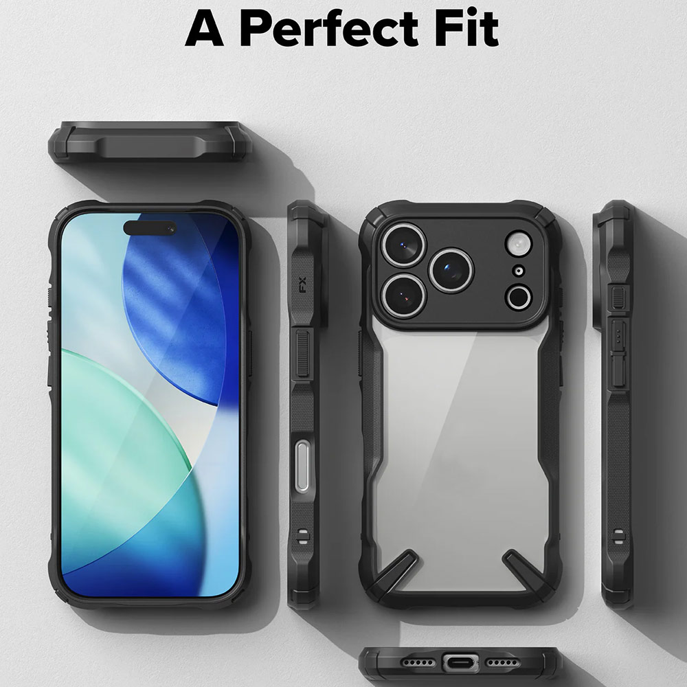 Picture of Apple iPhone 17 Pro 6.3 Case | Ringke Fusion X Rugged Bumper Drop Protection Case for iPhone 17 Pro 6.3 (Black)