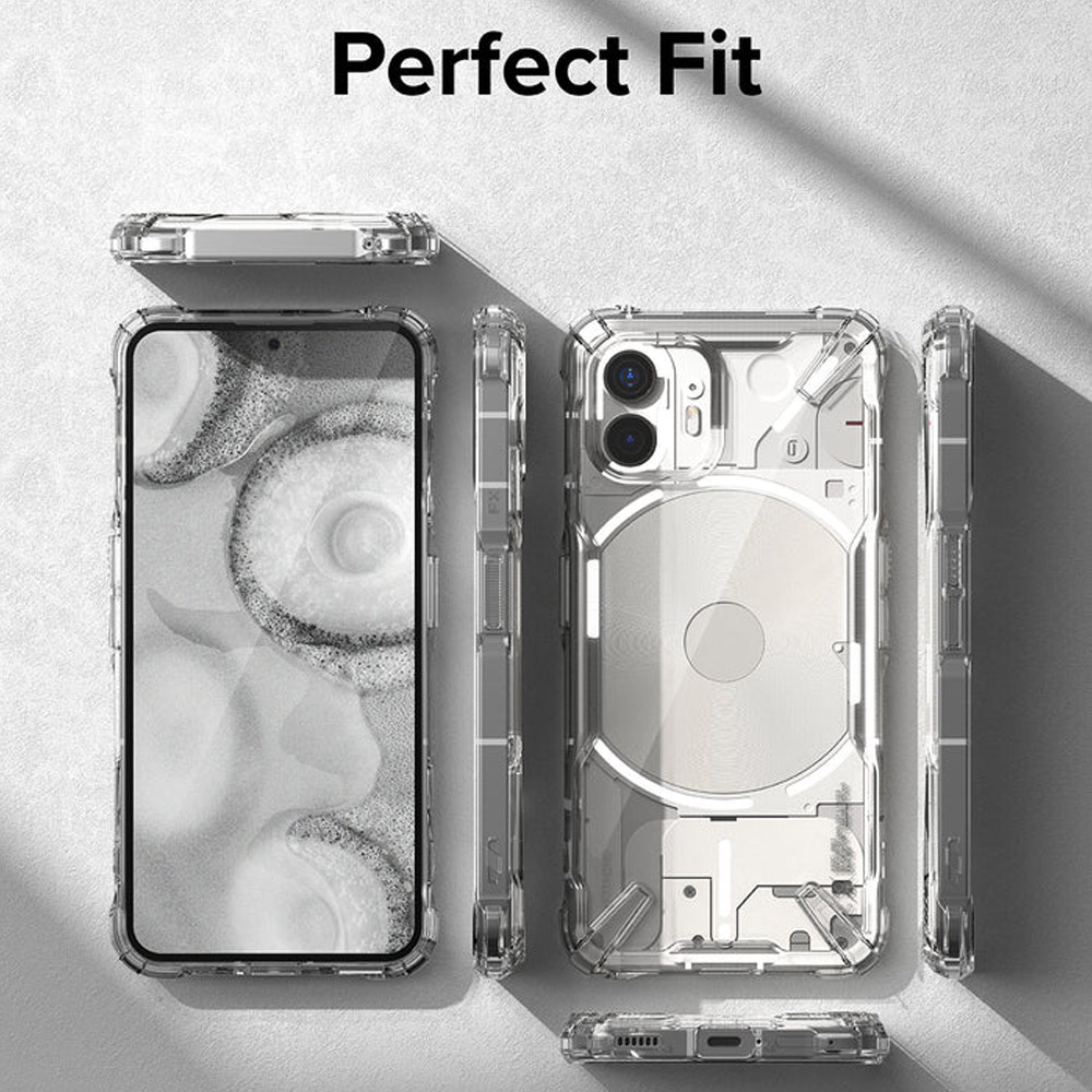 Picture of Nothing Phone 2 Case | Ringke Fusion X High Level Protection Case for Nothing Phone 2  (Smoke Black)