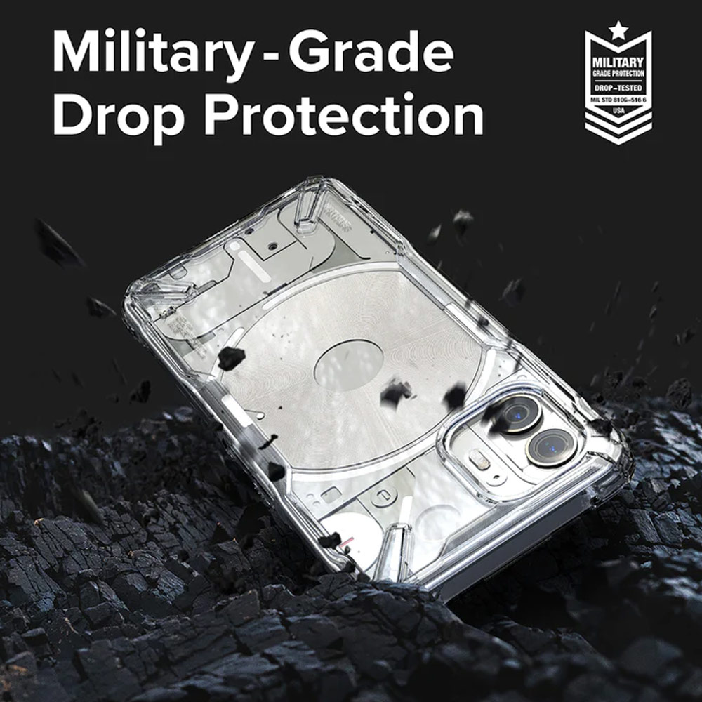 Picture of Nothing Phone 2 Case | Ringke Fusion X High Level Protection Case for Nothing Phone 2  (Smoke Black)