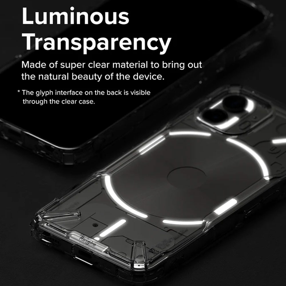 Picture of Nothing Phone 2 Case | Ringke Fusion X High Level Protection Case for Nothing Phone 2  (Smoke Black)