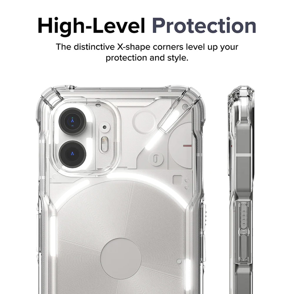 Picture of Nothing Phone 2 Case | Ringke Fusion X High Level Protection Case for Nothing Phone 2  (Smoke Black)