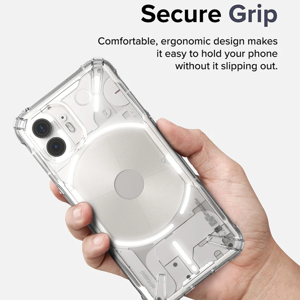 Picture of Nothing Phone 2 Case | Ringke Fusion X High Level Protection Case for Nothing Phone 2  (Smoke Black)