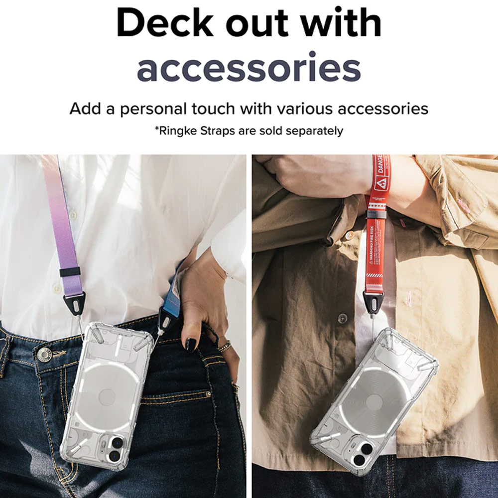 Picture of Nothing Phone 2 Case | Ringke Fusion X High Level Protection Case for Nothing Phone 2  (Smoke Black)