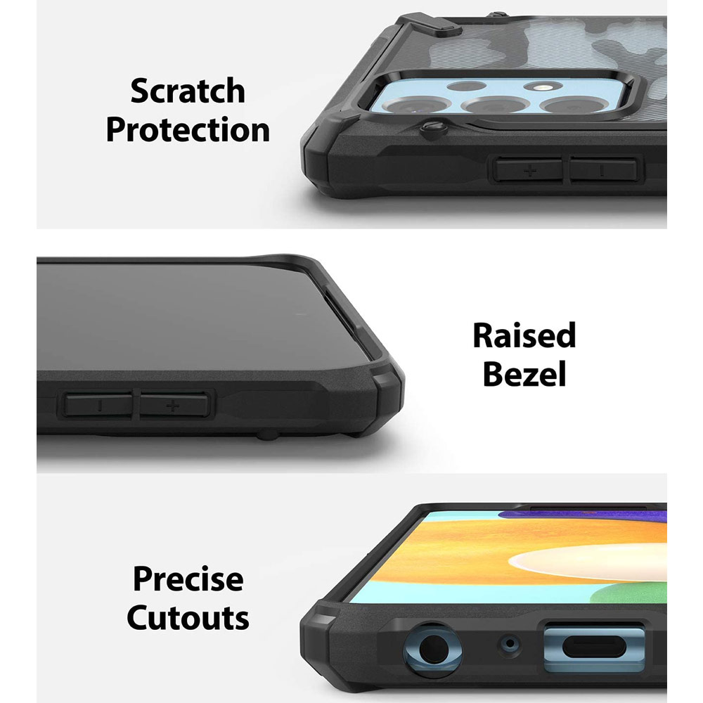 Picture of Samsung Galaxy A52 Case | Ringke Fusion X Protection Case for Samsung Galaxy A52 (Camo)