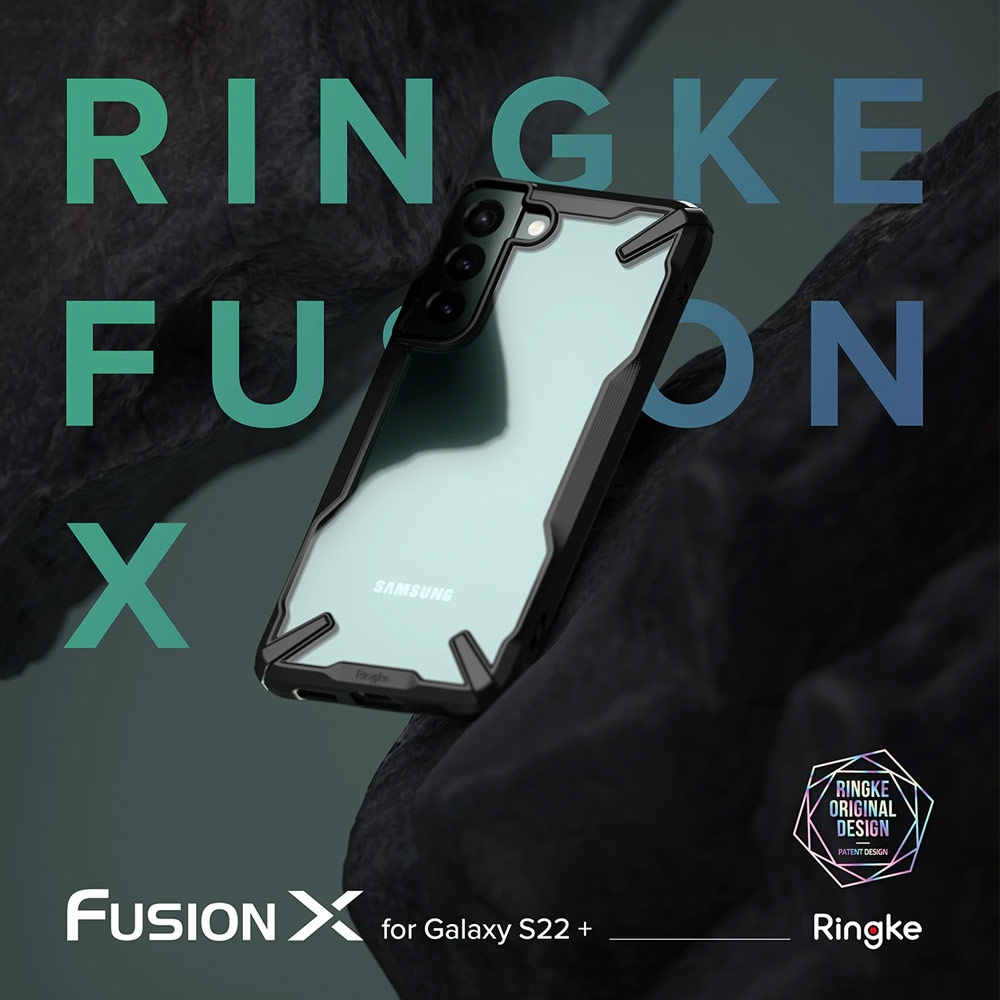 Picture of Samsung Galaxy S22 Plus 6.6 Case | Ringke Fusion X Protection Case for Samsung Galaxy S22 Plus 6.6 (Camo Black)