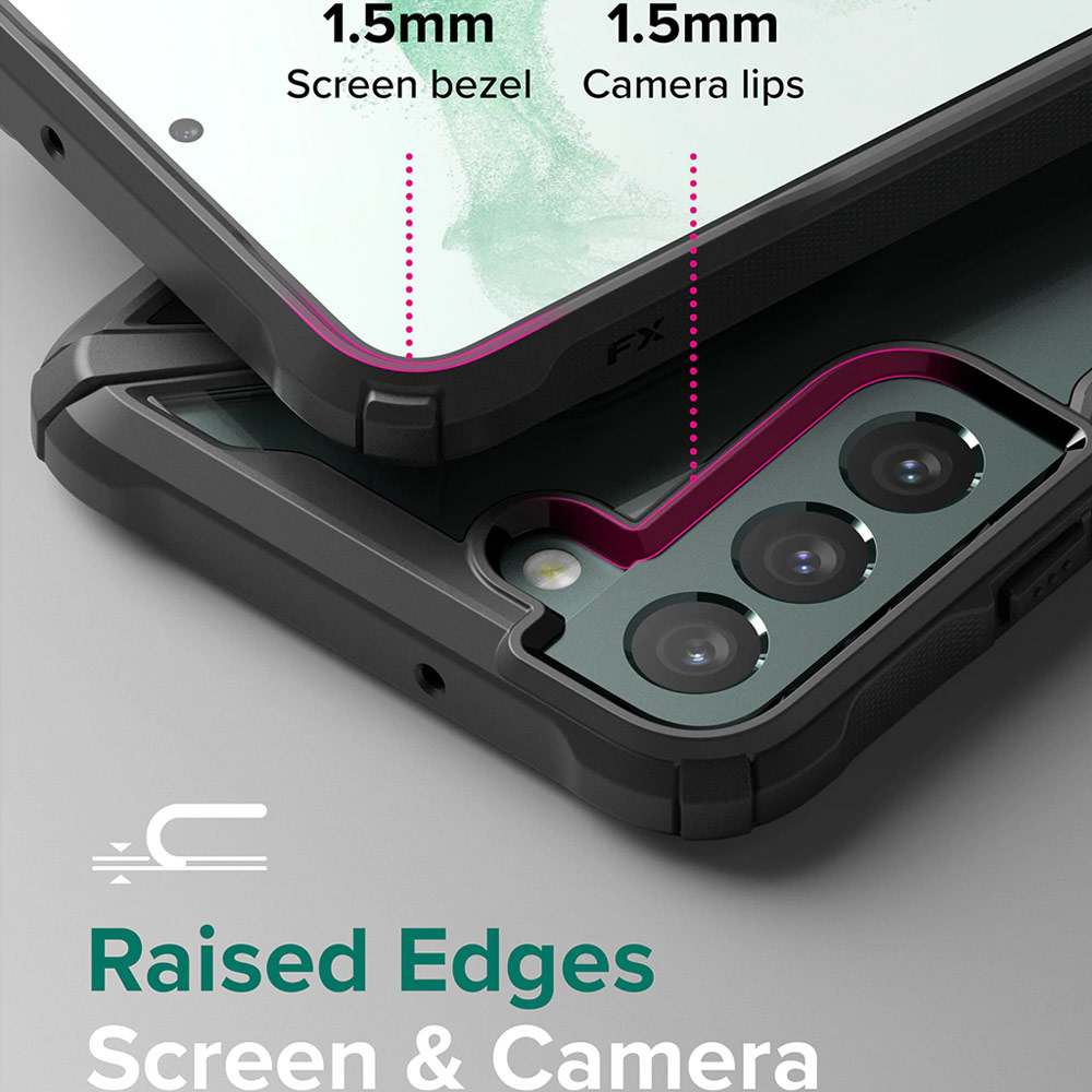 Picture of Samsung Galaxy S22 Plus 6.6 Case | Ringke Fusion X Protection Case for Samsung Galaxy S22 Plus 6.6 (Camo Black)