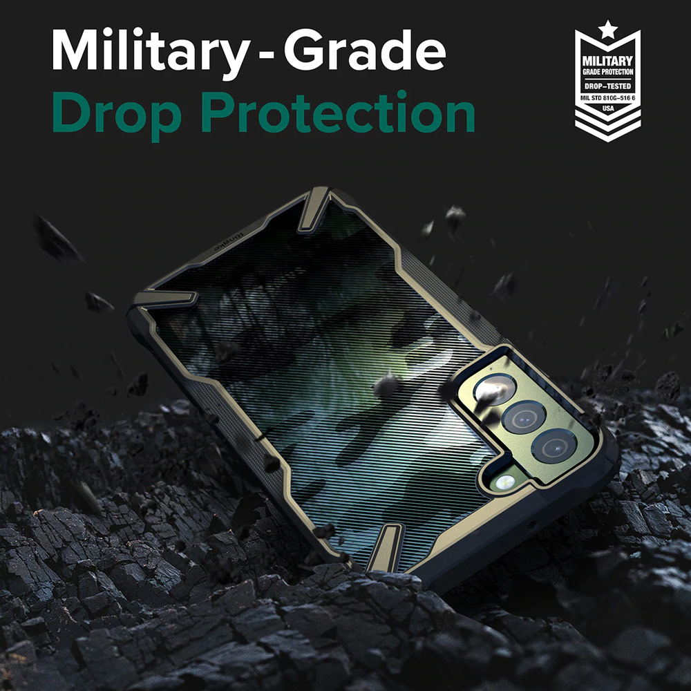 Picture of Samsung Galaxy S22 Plus 6.6 Case | Ringke Fusion X Protection Case for Samsung Galaxy S22 Plus 6.6 (Camo Black)