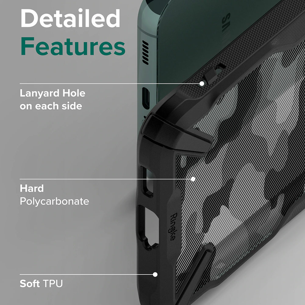 Picture of Samsung Galaxy S22 Plus 6.6 Case | Ringke Fusion X Protection Case for Samsung Galaxy S22 Plus 6.6 (Camo Black)