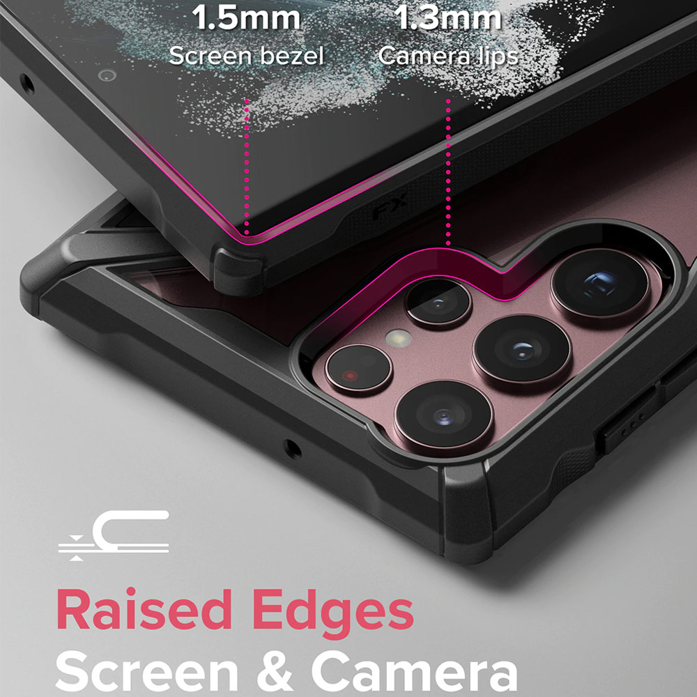Picture of Samsung Galaxy S22 Ultra 5G 6.8 Case | Ringke Fusion X Protection Case for Samsung Galaxy S22 Ultra 6.8 (Black)