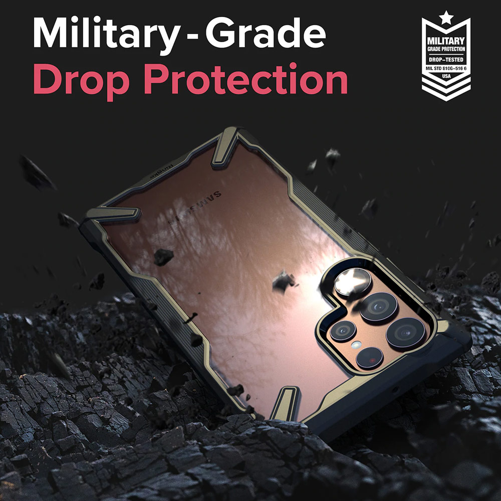 Picture of Samsung Galaxy S22 Ultra 5G 6.8 Case | Ringke Fusion X Protection Case for Samsung Galaxy S22 Ultra 6.8 (Black)