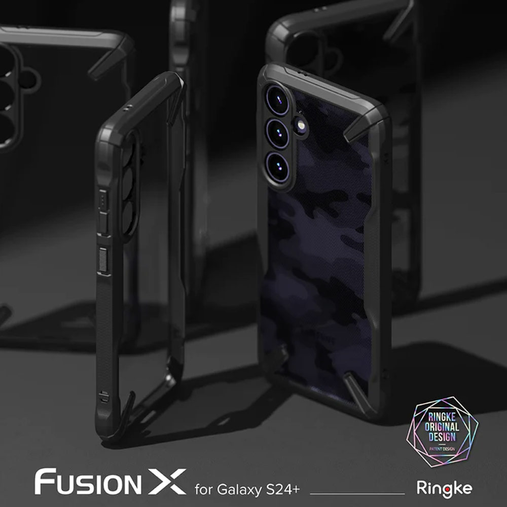 Picture of Samsung Galaxy S24 Plus Case | Ringke Fusion X Drop Protection Case for Samsung Galaxy S24 Plus (Camo Black)