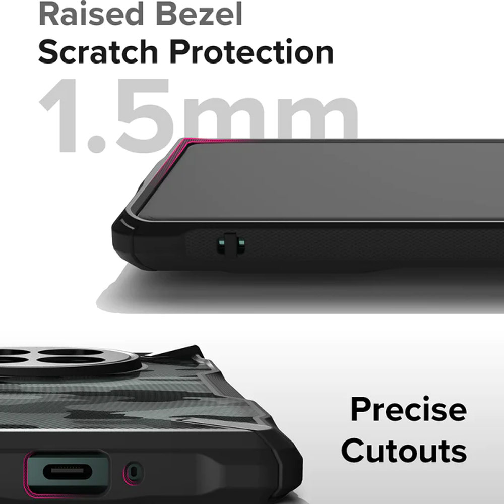 Picture of OnePlus 12 Case | Ringke Fusion X Drop Protection Case for OnePlus 12 (Camo Black)