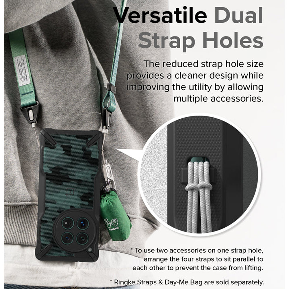 Picture of OnePlus 12 Case | Ringke Fusion X Drop Protection Case for OnePlus 12 (Camo Black)